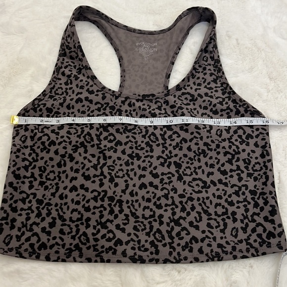 EVOLUTION and creation cropped tank racer back size L cheetah print - Picture 5 of 6